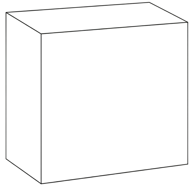 3D outline of a packaging box